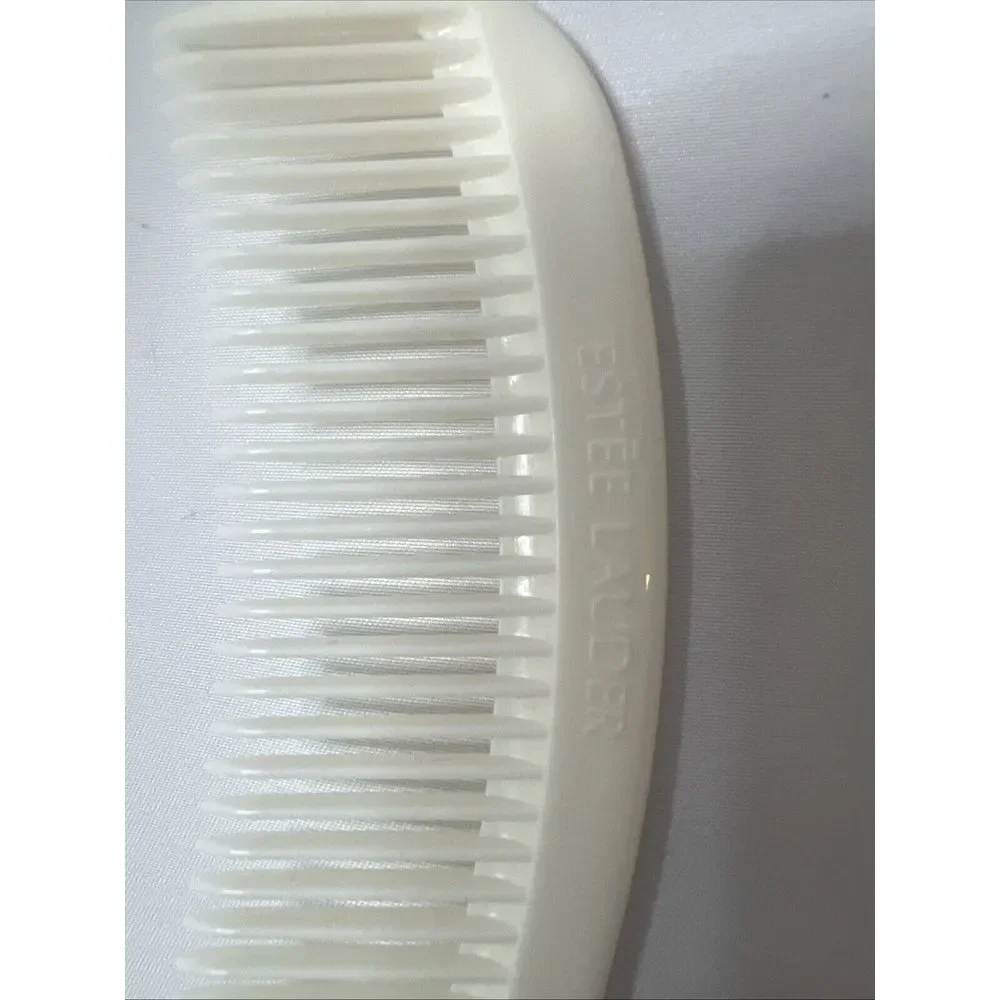 Vtg Estee Lauder Hair‎ Comb White Plastic Regular Tooth 6 1/2